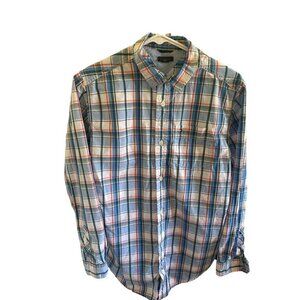 Tommy Hilfiger women's 100% cotton plaid dress shirt size XL twee